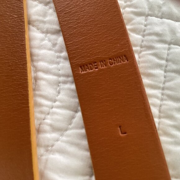 RALPH LAUREN Vachetta Leather Crescent O-Ring Equestrian TRI-STRAP Waist Belt Si - Picture 5 of 16